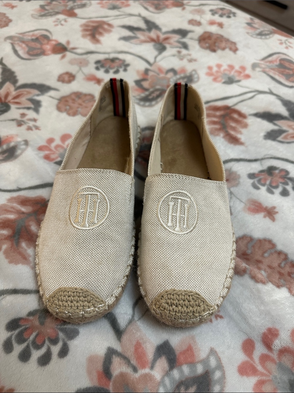 Tommy Hilfiger Men’s Beige Canvas Espadrilles with Braided Toe